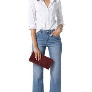 New Shinola Signature Leather Accordion Clutch